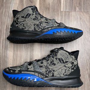 Nike Kyrie 7 Grind Black Blue Basketball Shoes CQ9326-007 Size 10